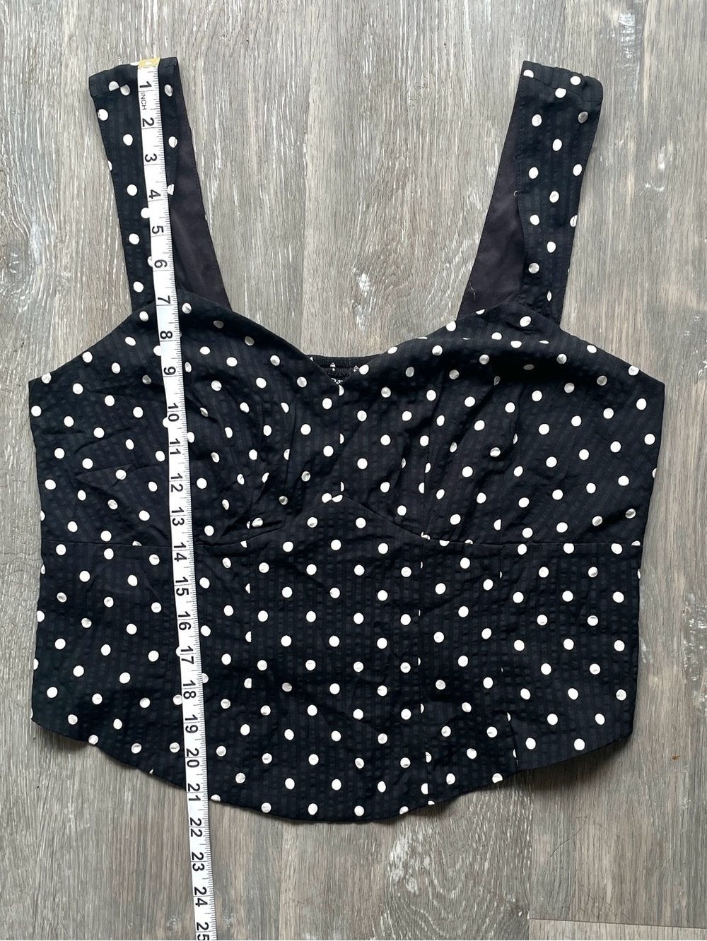 Torrid Retro Chic Polka Dot Sweetheart Crop Top Black White Pin Up Rockabilly - Picture 8 of 9